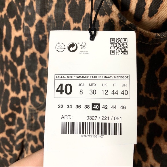 Zara cheetah high waist stretch legging NWT - Picture 7 of 8